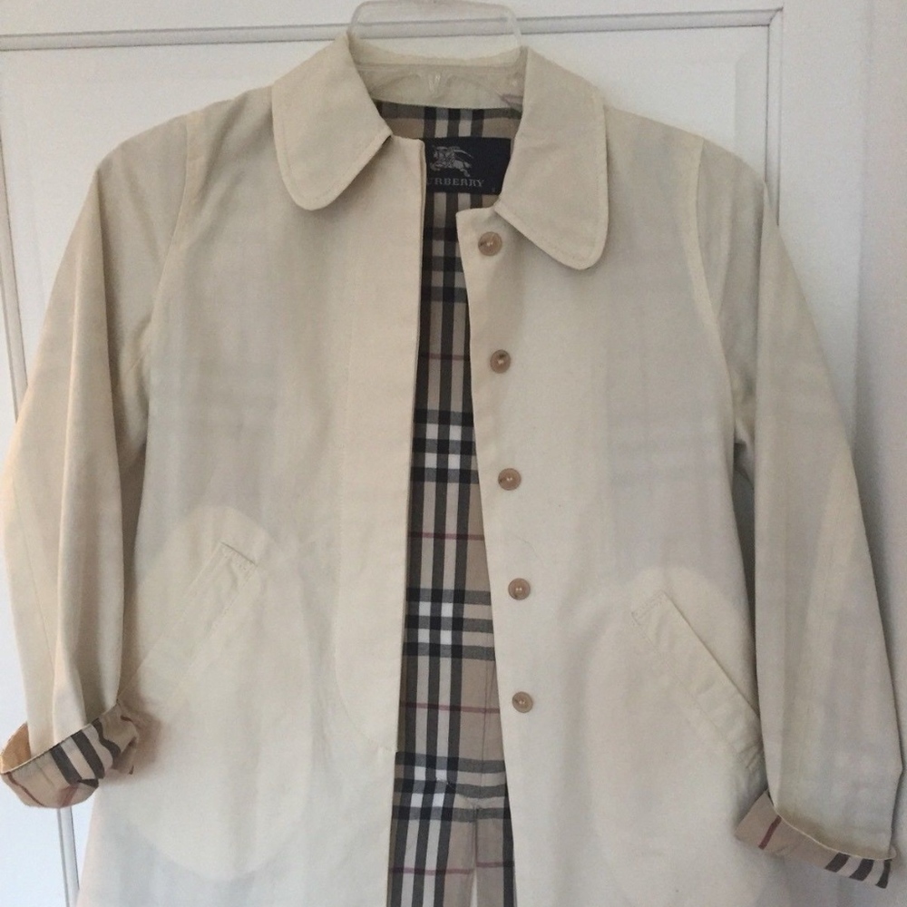 Burberry Coat Girls Authentic Sz 8 - Picture 2 of 8